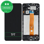 дисплей за Samsung A12 A125F, Тъчскрийн и рамка, черен, Black, TFT