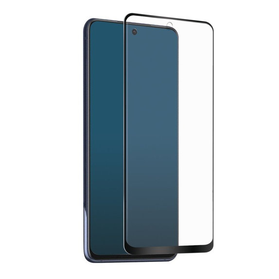 Закалено стъкло с пълно покритие за Samsung S21 FE, Черно, Black
