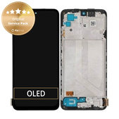 дисплей за Xiaomi Redmi Note 10S, Тъчскрийн и рамка, 5600020K7B00, 560002K7BN00, Onyx Grey, Genuine Service Pack