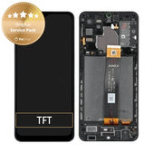 дисплей за Samsung A32 5G A326B, Тъчскрийн и рамка, GH82-25121A, GH82-25122A, Awesome Black, Genuine Service Pack
