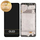 дисплей за Samsung A22 A225F, Тъчскрийн и рамка, GH82-25944A, GH82-26047A, черен, Black, Genuine Service Pack