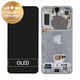дисплей за Samsung S21 Plus G996B, Тъчскрийн и рамка, GH82-24554C, GH82-27268C, GH82-24553C, Phantom Silver, Genuine Service Pack