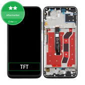 дисплей за Huawei P40 Lite, Тъчскрийн и рамка, Midnight Black, TFT