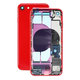 Заден калъф със малки части за iPhone SE (2nd Gen 2020), червен, Red