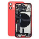 Заден калъф със малки части за iPhone 12 Mini, червен, Red