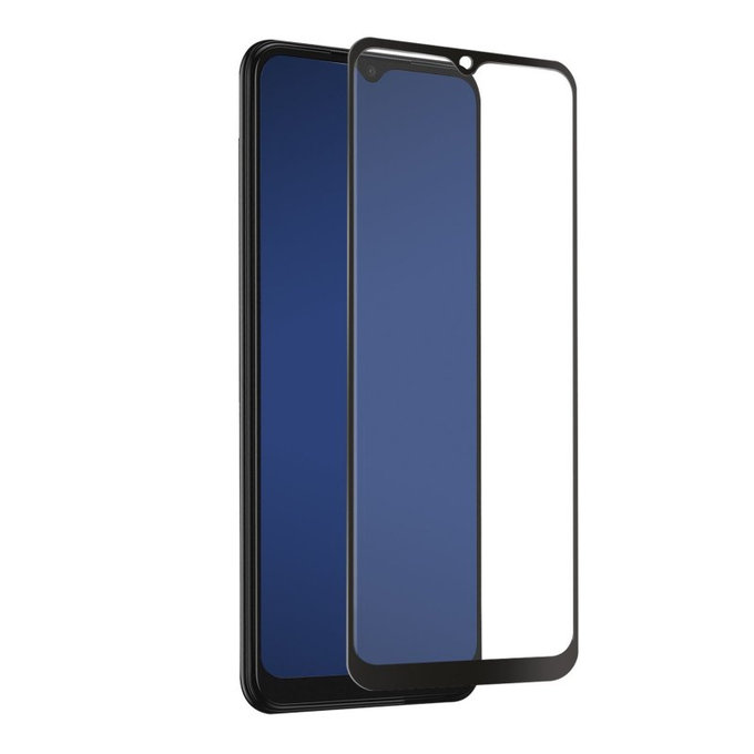 Закалено стъкло с пълно покритие за Samsung A22 5G, Черно, Black