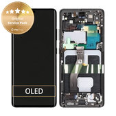 дисплей за Samsung S21 Ultra G998B, Тъчскрийн и рамка, GH82-26035A, GH82-26036A, Phantom Black, Genuine Service Pack