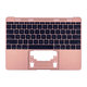 Горна рамка с клавиатура за MacBook 12" A1534 (ранна 2015 – средата на 2017), US, Rose Gold