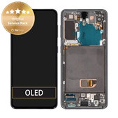 дисплей за Samsung S21 G991B, Тъчскрийн и рамка, GH82-24544A, GH82-24545A, GH82-27255A, Phantom Grey, Genuine Service Pack
