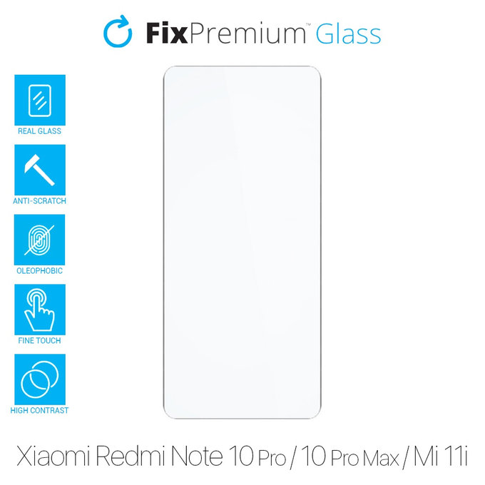 Закалено стъкло за Xiaomi Червено, Redmi Note 10 Pro, 10 Pro Max, Mi 11i и Poco F3