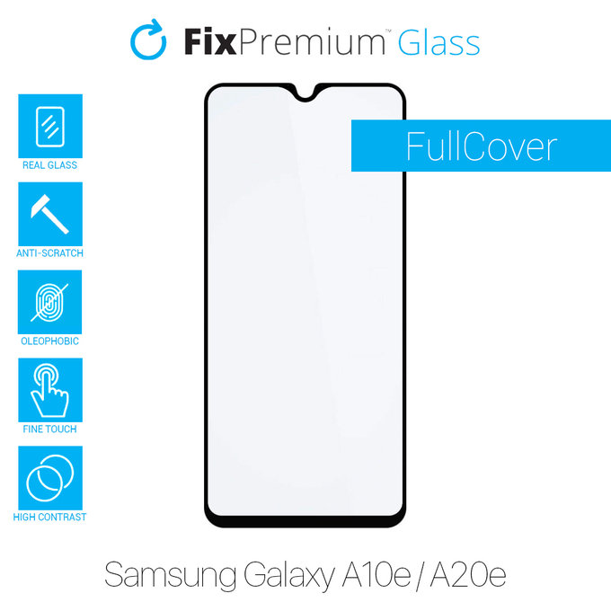 Закалено стъкло с пълно покритие за Samsung A10e и A20e