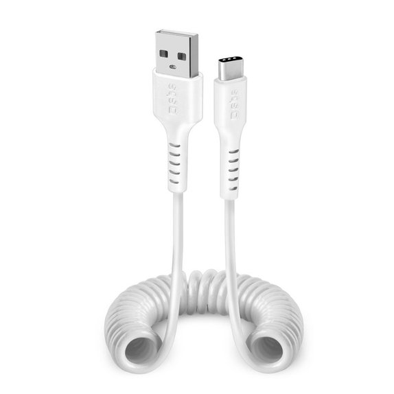Кабел USB-C / USB, 1m, Бял, White, SBS