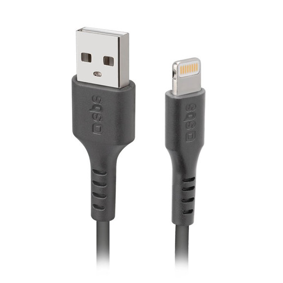 Кабел Lightning / USB, 1m, Черно, Black, SBS