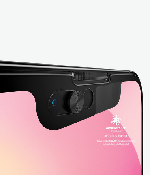 Закалено стъкло съвместимо с калъф и плъзгач за камерата AB за iPhone 13 mini, Черно, Black