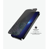 Закалено стъкло съвместимо с калъф с поверителност AB за iPhone 13 Pro Max и 14 Plus, Черно, Black