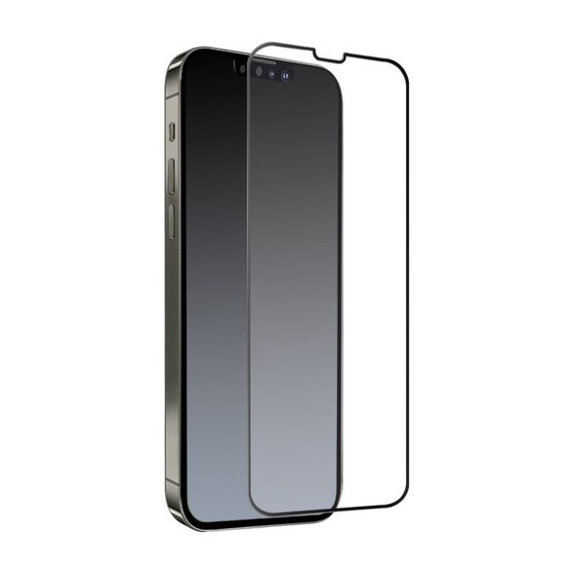 Закалено стъкло с пълно покритие за iPhone 13 Pro Max и 14 Plus, Черно, Black, SBS