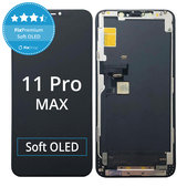 Дисплей Soft OLED за iPhone 11 Pro Max, Тъчскрийн с рамка, FixPremium