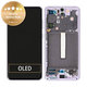 дисплей за Samsung S21 FE G990B, Тъчскрийн и рамка, GH82-26414D, GH82-26420D, GH82-26590D, Violet, Genuine Service Pack