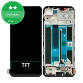 дисплей за Realme 8 Pro, Тъчскрийн и рамка, черен, Black, TFT