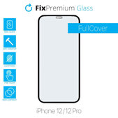 Закалено стъкло FullCover за iPhone 12 и 12 Pro, FixPremium