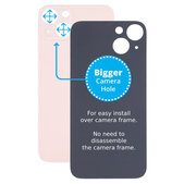 задния капак с голям отвор за камера за iPhone 13, Розово, Pink