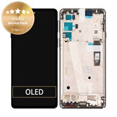 дисплей за Motorola Edge 20 XT2143, Тъчскрийн и рамка, 5D68C19192, Frostred Grey, Genuine Service Pack