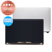 LCD дисплей за MacBook Pro 15" A1990 (2018 – 2019), предно стъкло, корпус, Сребрист, Refurbished