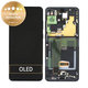дисплей за Samsung S20 Ultra G988F, Тъчскрийн и рамка, GH82-26032A, GH82-26033A, Cosmic Black, Genuine Service Pack