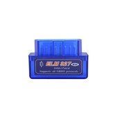 Уред за диагностика на автомобили, Mini, ELM327, Bluetooth, OBD2, Син, ELM Electronics
