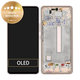 дисплей за Samsung A53 5G A536B, Тъчскрийн и рамка, GH82-28024D, GH82-28025D, Awesome Peach, Genuine Service Pack