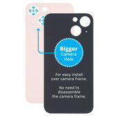 задния капак с голям отвор за камера за iPhone 13 Mini, Розово, Pink