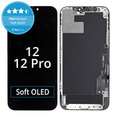 Дисплей Soft OLED за iPhone 12, 12 Pro, Тъчскрийн с рамка, FixPremium