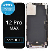 Дисплей Soft OLED за iPhone 12 Pro Max, Тъчскрийн с рамка, FixPremium
