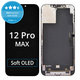 Дисплей Soft OLED за iPhone 12 Pro Max, Тъчскрийн с рамка, FixPremium