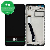 дисплей за Xiaomi Redmi Note 9, Тъчскрийн и рамка, черен, Black, TFT
