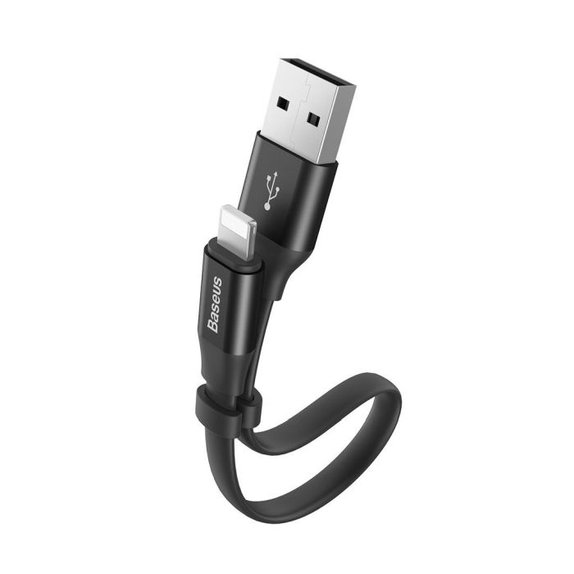 Lightning / USB кабел, 0.23m, Сив, Gray, Baseus