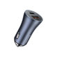 Автомобилно зарядно, USB, USB-C, 3A, Сив, Gray, Baseus
