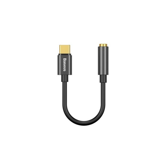 Адаптер USB-C / 3.5mm жак, Черно, Black, Baseus