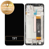 дисплей за Samsung M23 5G M236B, Тъчскрийн и рамка, TFT, GH82-28487A, GH82-28488A, GH82-28492A, черен, Black, Genuine Service Pack