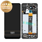 дисплей за Samsung A13 5G A136B, Тъчскрийн и рамка, TFT, GH82-29077A, GH82-29078A, черен, Black, Genuine Service Pack