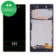 дисплей за Sony Xperia Z5 E6653, Тъчскрийн и рамка, черен, Black, TFT