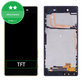 дисплей за Sony Xperia Z5 E6653, Тъчскрийн и рамка, черен, Black, TFT