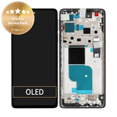 дисплей за Motorola Edge 30 Pro XT2201, Тъчскрийн и рамка, TFT, 5D68C20263, 5D68C20276, черен, Black, Genuine Service Pack
