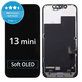 Дисплей Soft OLED за iPhone 13 Mini, Тъчскрийн с рамка, FixPremium