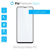 Закалено стъкло FullCover за Samsung A12, FixPremium
