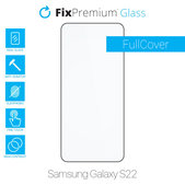 Закалено стъкло FullCover за Samsung S22, FixPremium