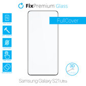 3D закалено стъкло FullCover за Samsung S21 Ultra, FixPremium