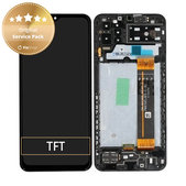 дисплей за Samsung A13 A137F, Тъчскрийн и рамка, TFT, GH82-29227A, GH82-29228A, черен, Black, Genuine Service Pack