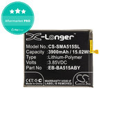 Батерия за Samsung A51 A515F, 3900mAh, Li-Pol, 3.85 V, EB-BA515ABY, HQ
