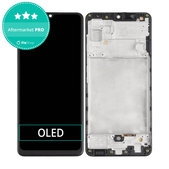 дисплей OLED за Samsung A32 4G A325F, Тъчскрийн и рамка, черен, Black